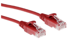RJ45 patchkabel  CAT6, U/UTP, slimline, red