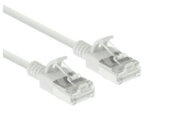 RJ45 patchkabel  CAT6A, U/FTP, slimline, white