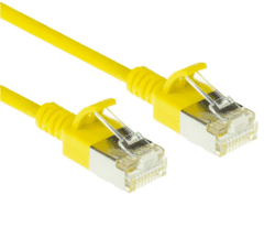 RJ45 patchkabel  CAT6A, U/FTP, slimline, yellow