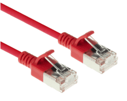 RJ45 patchkabel  CAT6A, U/FTP, slimline, red
