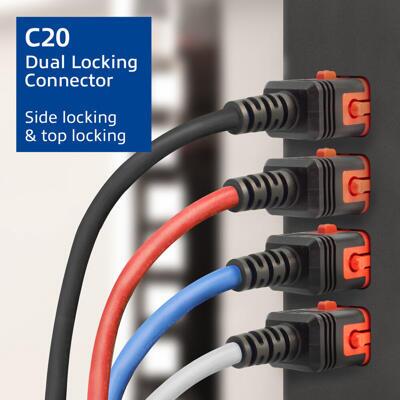 Power cord C19 IEC Lock+ - C20 IEC Lock Dual Locking