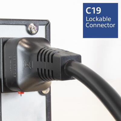 Power cord C19 IEC Lock+ - C20 IEC Lock Dual Locking