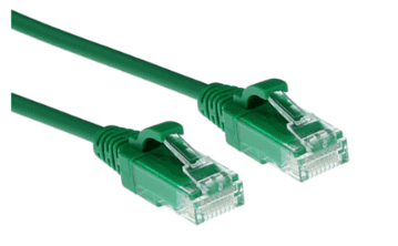 RJ45 patchkabel  CAT6, U/UTP, slimline, green