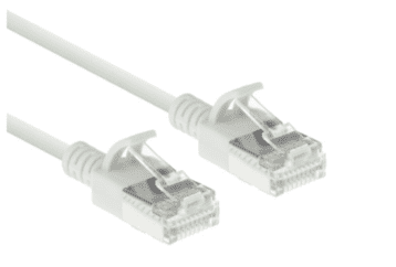 RJ45 patchkabel  CAT6A, U/FTP, slimline, white
