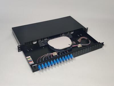 H+S 19" fiberskuffe 1U