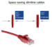 RJ45 patchkabel  CAT6, U/UTP, slimline, red