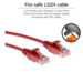 RJ45 patchkabel  CAT6, U/UTP, slimline, red