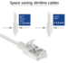 RJ45 patchkabel  CAT6A, U/FTP, slimline, white