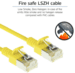 RJ45 patchkabel  CAT6A, U/FTP, slimline, yellow